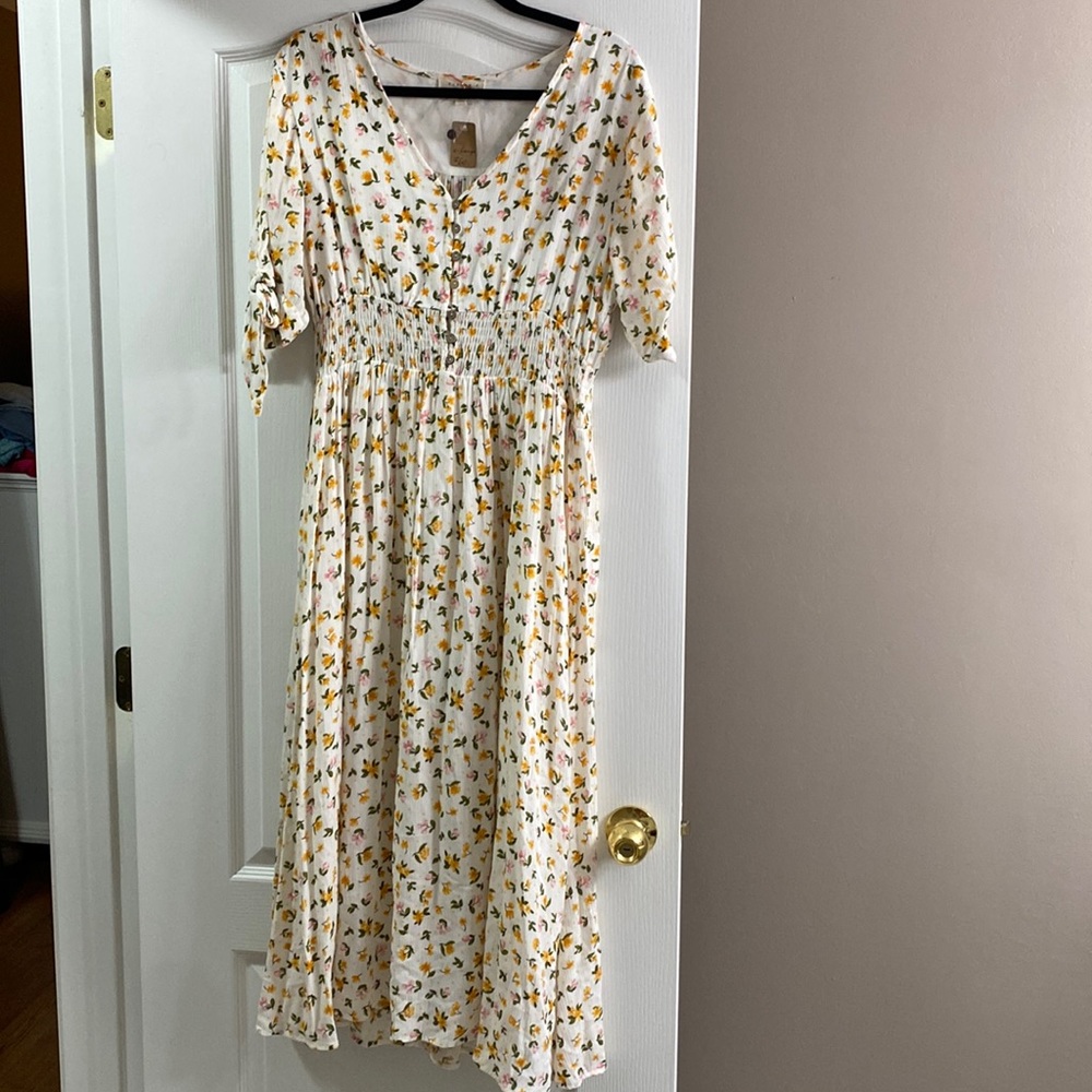 Mid Length Flower Dress